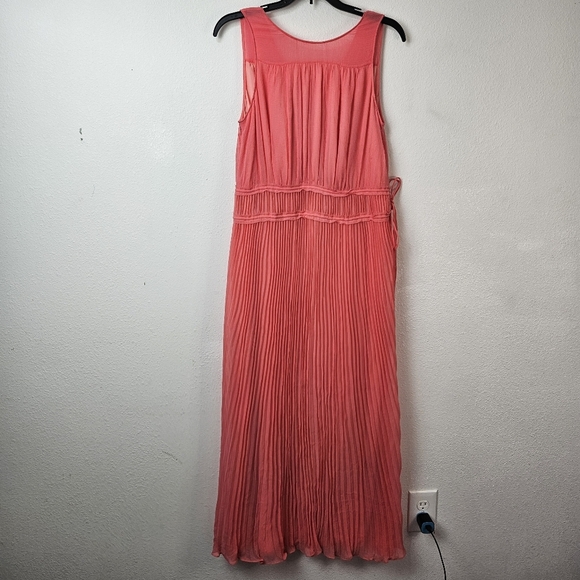 Lewit | Silk Pleated Long Maxi Dress Size 6 - Picture 3 of 9